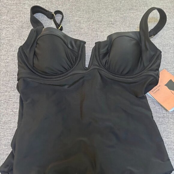 High Leg Balconette Underwire One Piece Swimsuit - Shade & Shore XS (0-2) - Picture 7 of 9